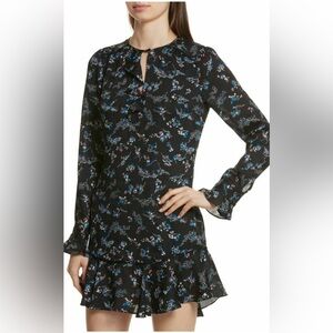 VERONICA BEARD Preston Floral ruffle Print Silk Dress- size 2 $495  NWOT